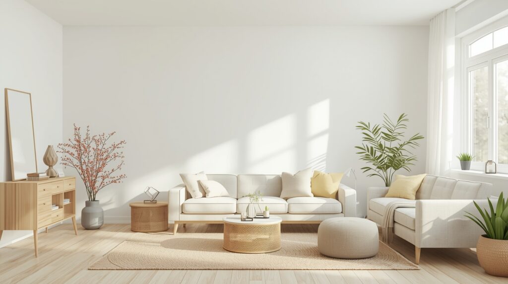 spokojne sprzątanie domu po 50 jasne minimalistyczne wnętrze